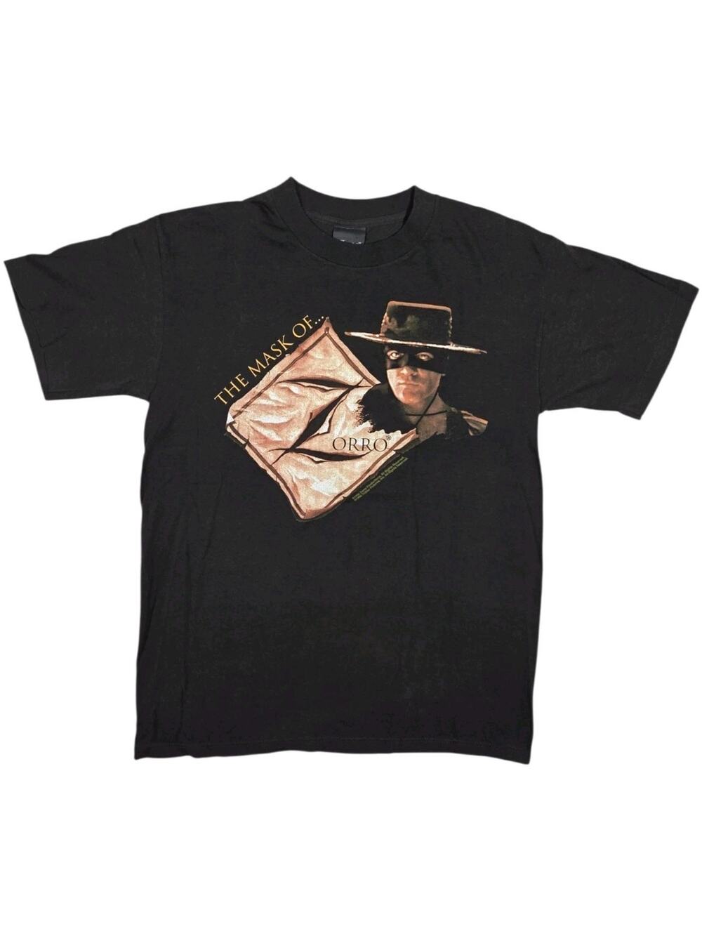 Mask Of Zorro Movie Promo T-Shirt Vintage 90s USA Licensed Streetwear Medium